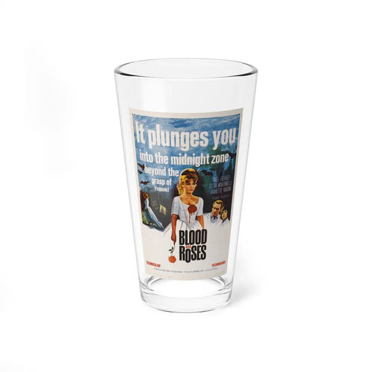 BLOOD AND ROSES 1960 Movie Poster - Pint Glass 16oz-16oz-Go Mug Yourself