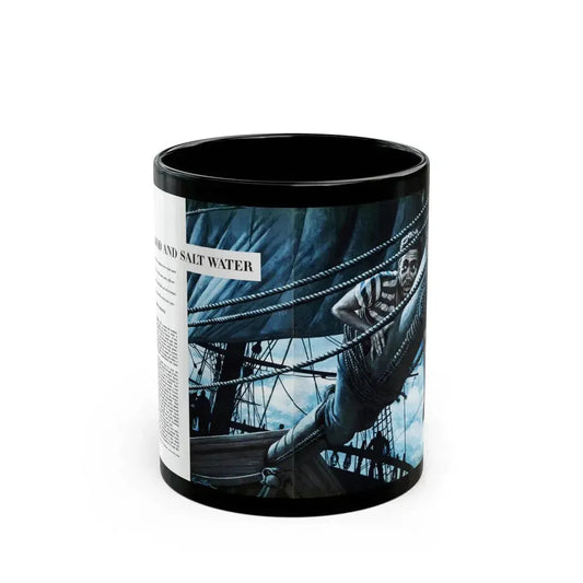 Blood and Salt Water, Saga magazine, December 1954 - Black Coffee Mug 11oz - Go Mug Yourself