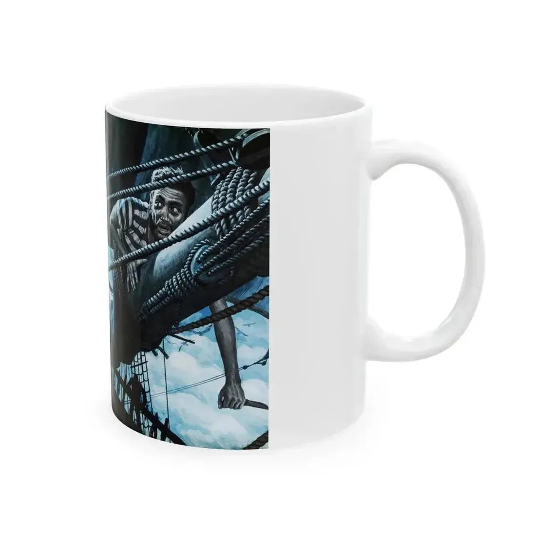 Blood and Salt Water, Saga magazine, December 1954 - White Coffee Mug - Go Mug Yourself