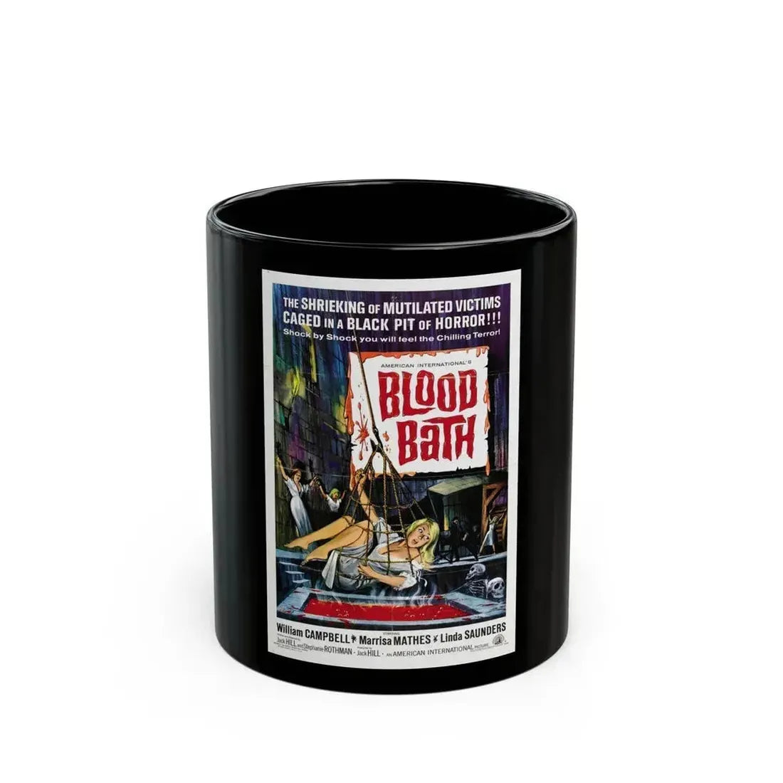 BLOOD BATH 1966 Movie Poster - Black Coffee Mug 11oz - Go Mug Yourself