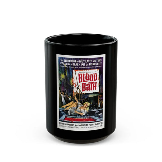 BLOOD BATH 1966 Movie Poster - Black Coffee Mug-15oz-Go Mug Yourself