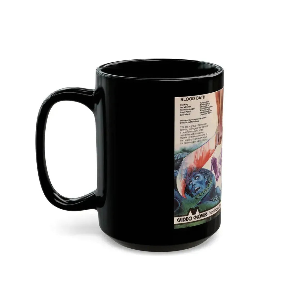 BLOOD BATH (VHS COVER) - Black Coffee Mug - Go Mug Yourself