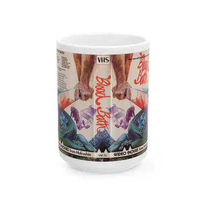 BLOOD BATH (VHS COVER) - White Coffee Mug 15oz - Go Mug Yourself