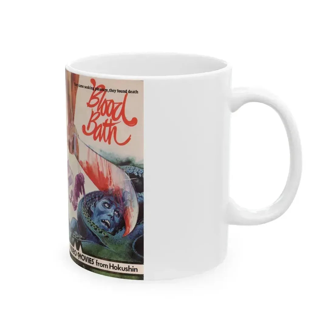 BLOOD BATH (VHS COVER) - White Coffee Mug - Go Mug Yourself