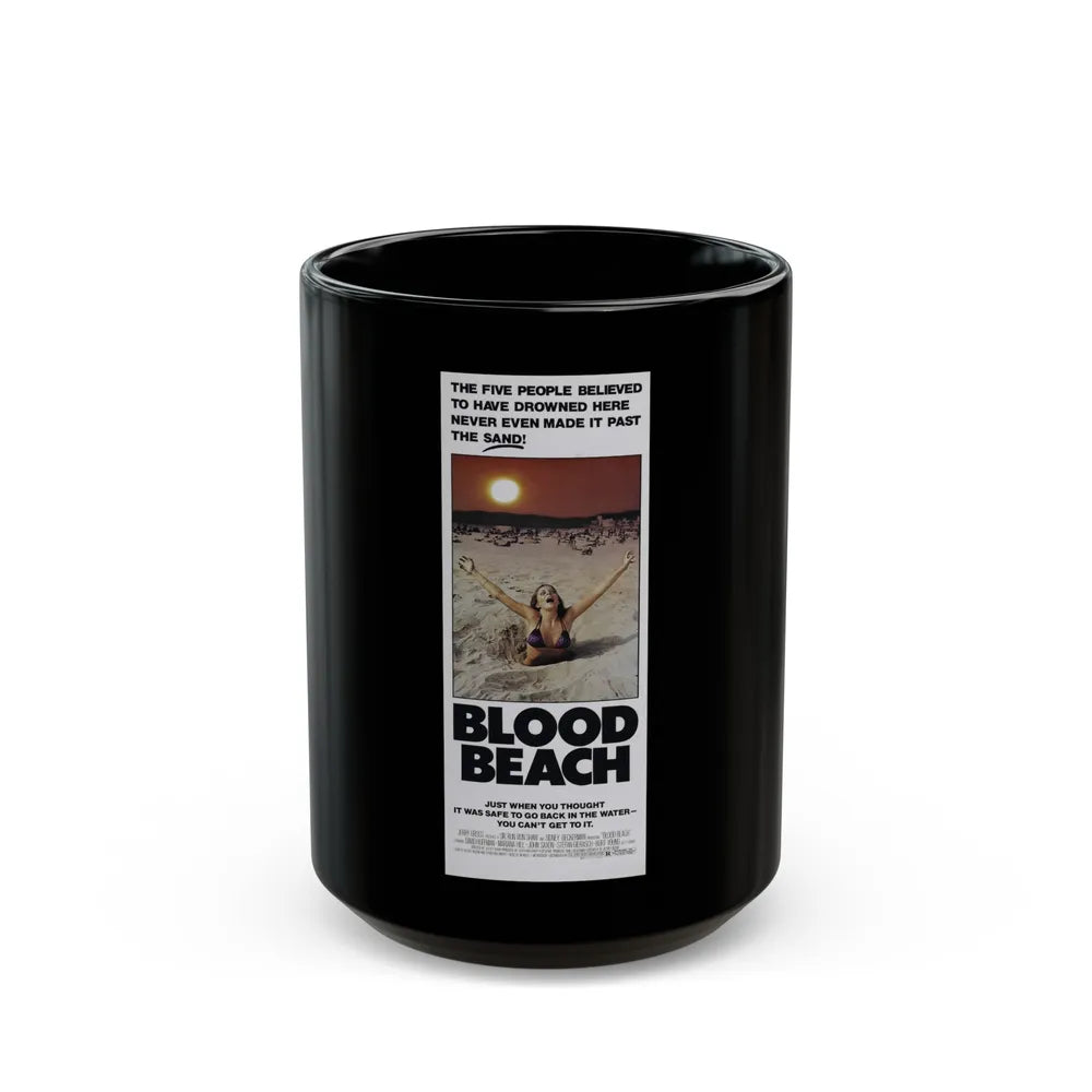 BLOOD BEACH (2) 1981 Movie Poster - Black Coffee Mug-15oz-Go Mug Yourself