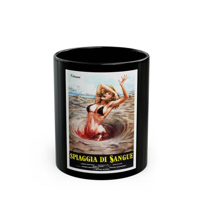 BLOOD BEACH (ITALIAN) 1981 Movie Poster - Black Coffee Mug-11oz-Go Mug Yourself