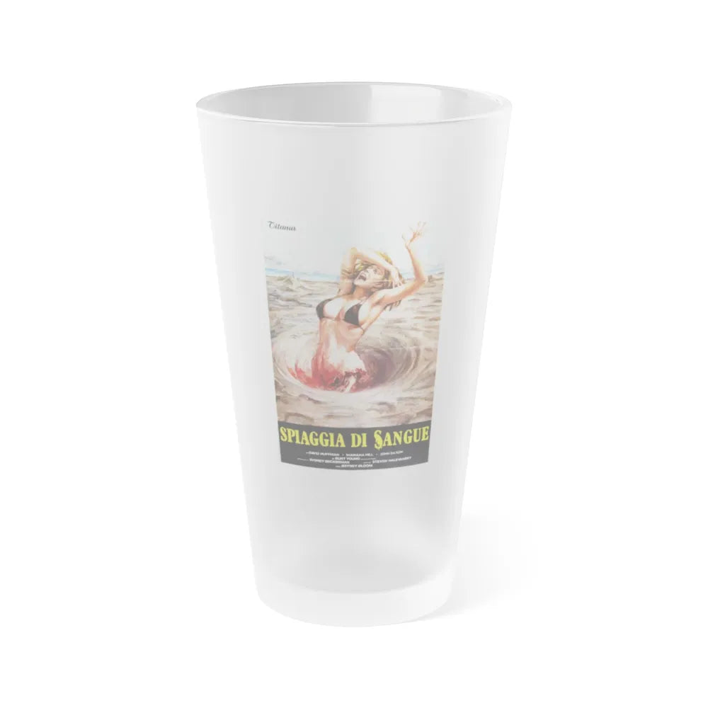 BLOOD BEACH (ITALIAN) 1981 Movie Poster - Frosted Pint Glass 16oz-16oz-Frosted-Go Mug Yourself