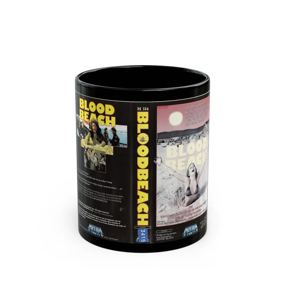 BLOOD BEACH MEDIA (VHS COVER) - Black Coffee Mug-11oz-Go Mug Yourself