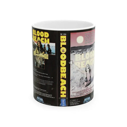 BLOOD BEACH MEDIA (VHS COVER) - White Coffee Mug 11oz - Go Mug Yourself