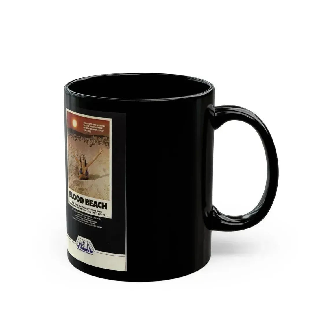 BLOOD BEACH (VHS COVER) - Black Coffee Mug - Go Mug Yourself