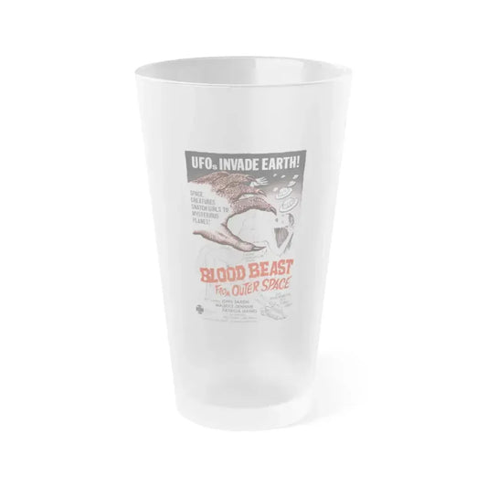 BLOOD BEAST FROM OUTER SPACE (THE NIGHT CALLER) 1965 Movie Poster - Frosted Pint Glass 16oz 16oz Frosted - Go Mug Yourself