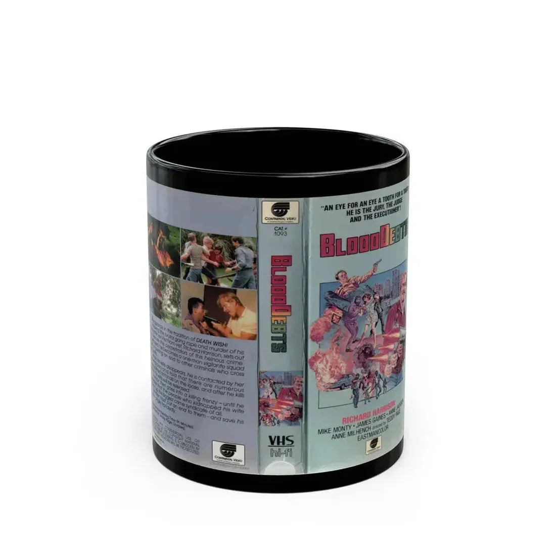 BLOOD DEBTS (VHS COVER) - Black Coffee Mug 11oz - Go Mug Yourself