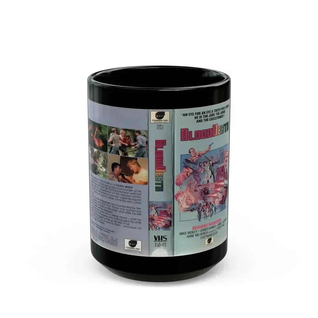 BLOOD DEBTS (VHS COVER) - Black Coffee Mug 15oz - Go Mug Yourself