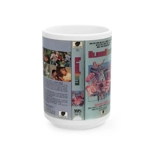 BLOOD DEBTS (VHS COVER) - White Coffee Mug 15oz - Go Mug Yourself