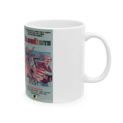 BLOOD DEBTS (VHS COVER) - White Coffee Mug - Go Mug Yourself