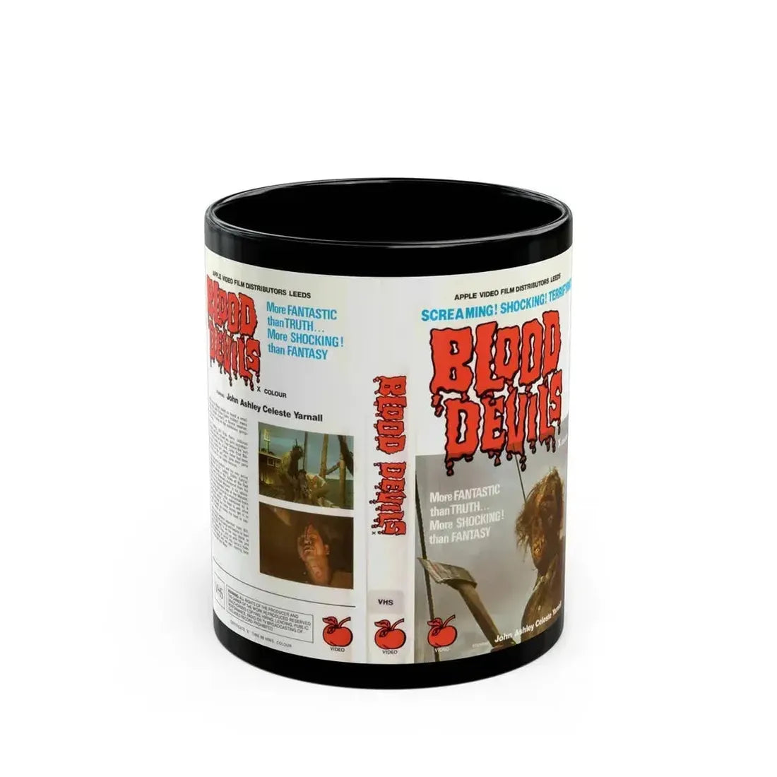 BLOOD DEVILS (VHS COVER) - Black Coffee Mug 11oz - Go Mug Yourself