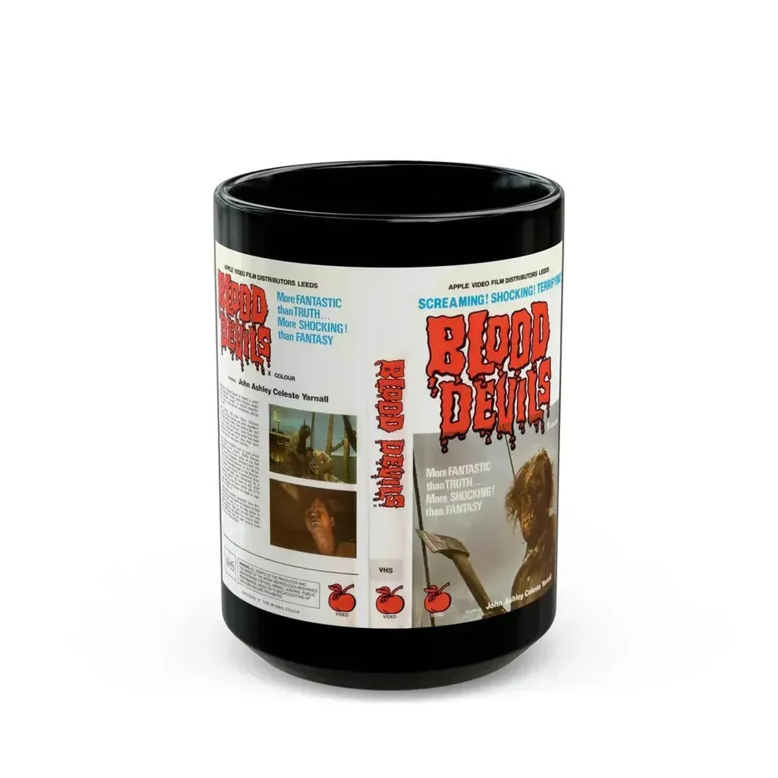 BLOOD DEVILS (VHS COVER) - Black Coffee Mug 15oz - Go Mug Yourself