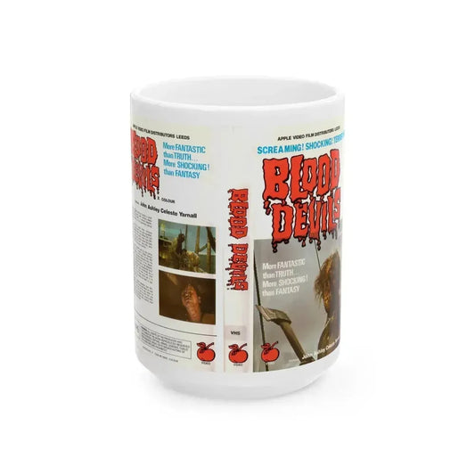 BLOOD DEVILS (VHS COVER) - White Coffee Mug 15oz - Go Mug Yourself