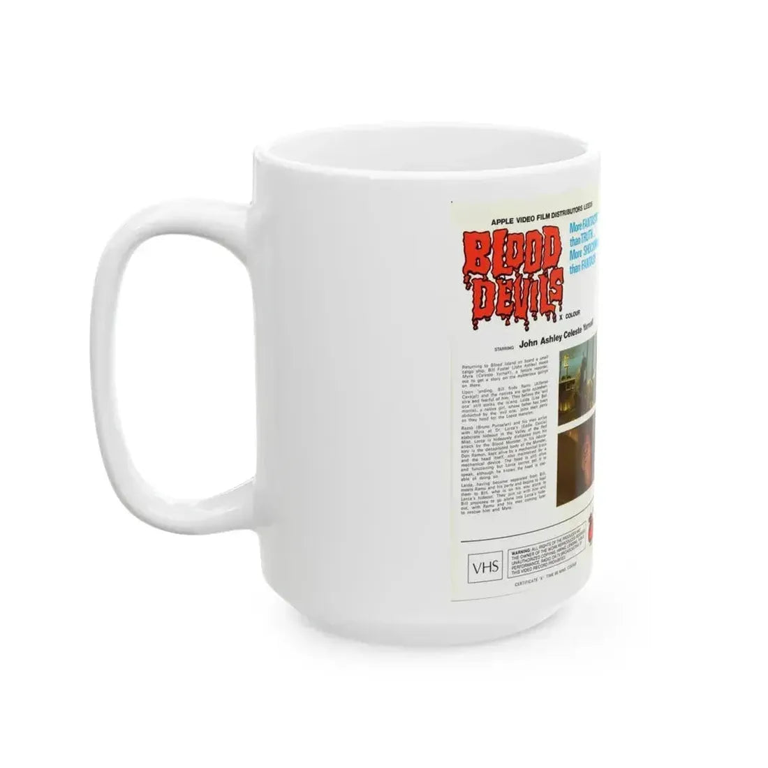 BLOOD DEVILS (VHS COVER) - White Coffee Mug - Go Mug Yourself