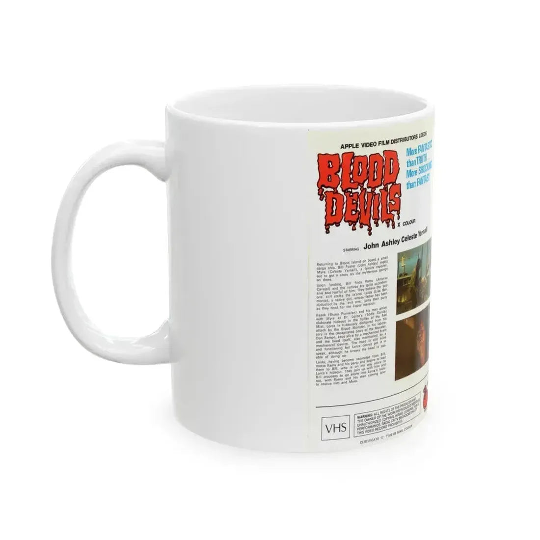 BLOOD DEVILS (VHS COVER) - White Coffee Mug - Go Mug Yourself