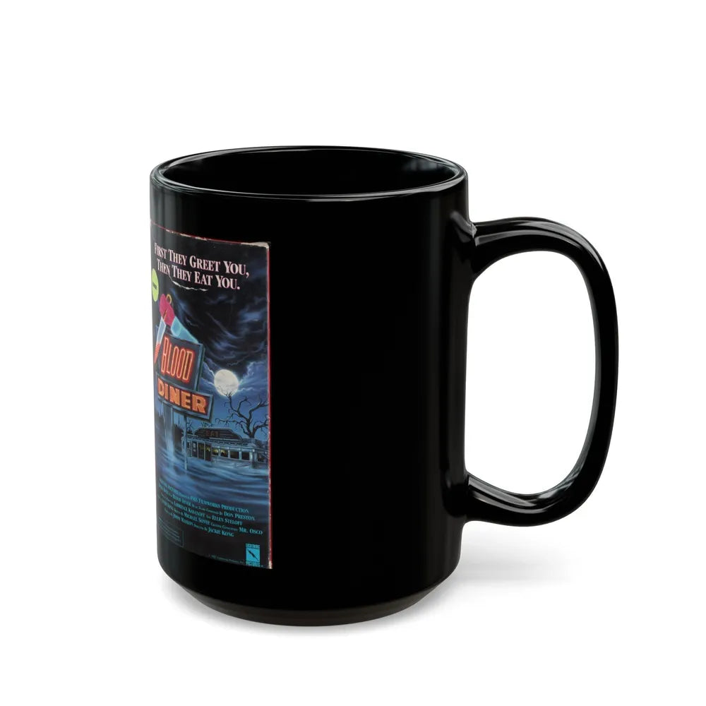 BLOOD DINER (VHS COVER) - Black Coffee Mug-Go Mug Yourself