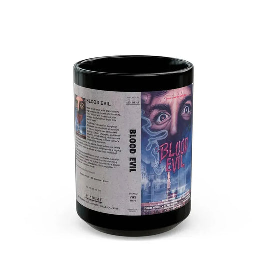 BLOOD EVIL (VHS COVER) - Black Coffee Mug 15oz - Go Mug Yourself