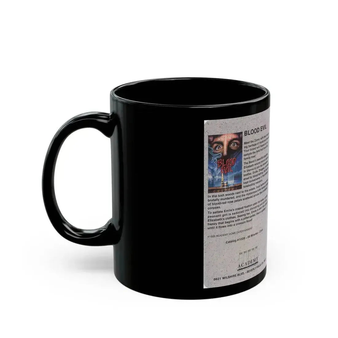 BLOOD EVIL (VHS COVER) - Black Coffee Mug - Go Mug Yourself