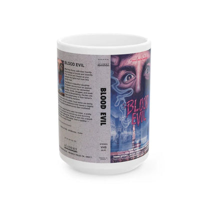 BLOOD EVIL (VHS COVER) - White Coffee Mug-15oz-Go Mug Yourself