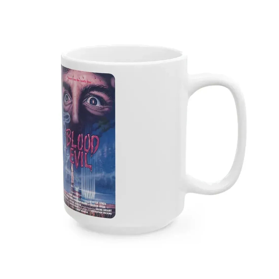 BLOOD EVIL (VHS COVER) - White Coffee Mug - Go Mug Yourself