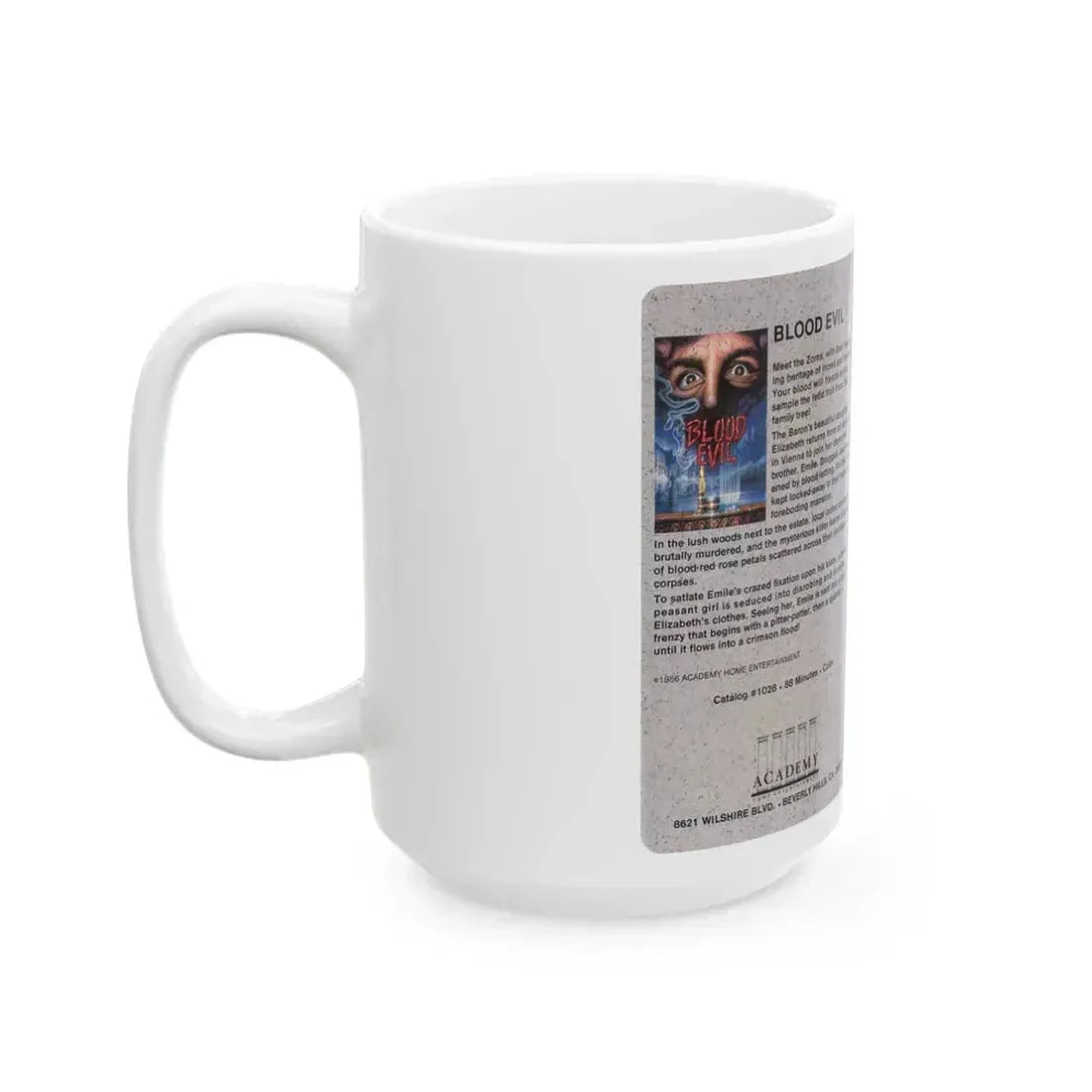 BLOOD EVIL (VHS COVER) - White Coffee Mug - Go Mug Yourself