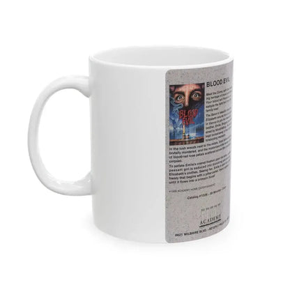 BLOOD EVIL (VHS COVER) - White Coffee Mug - Go Mug Yourself