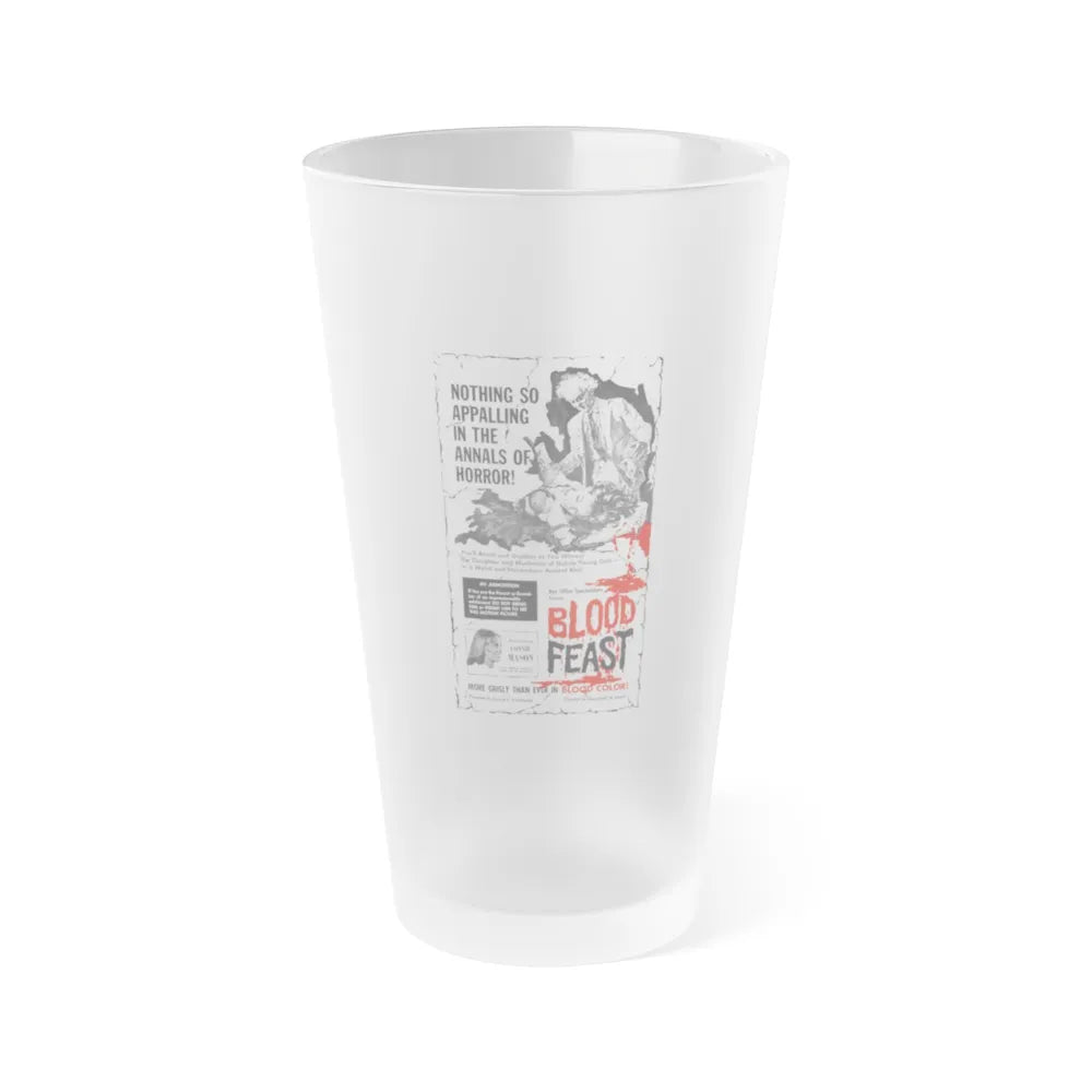 BLOOD FEAST 1963 Movie Poster - Frosted Pint Glass 16oz-16oz-Frosted-Go Mug Yourself