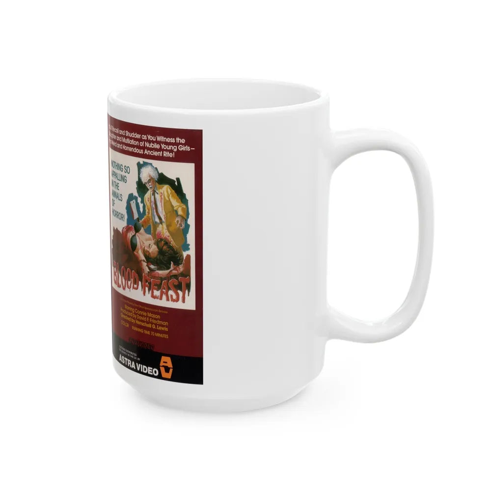 BLOOD FEAST ASTRA VIDEO (VHS COVER) - White Coffee Mug-Go Mug Yourself