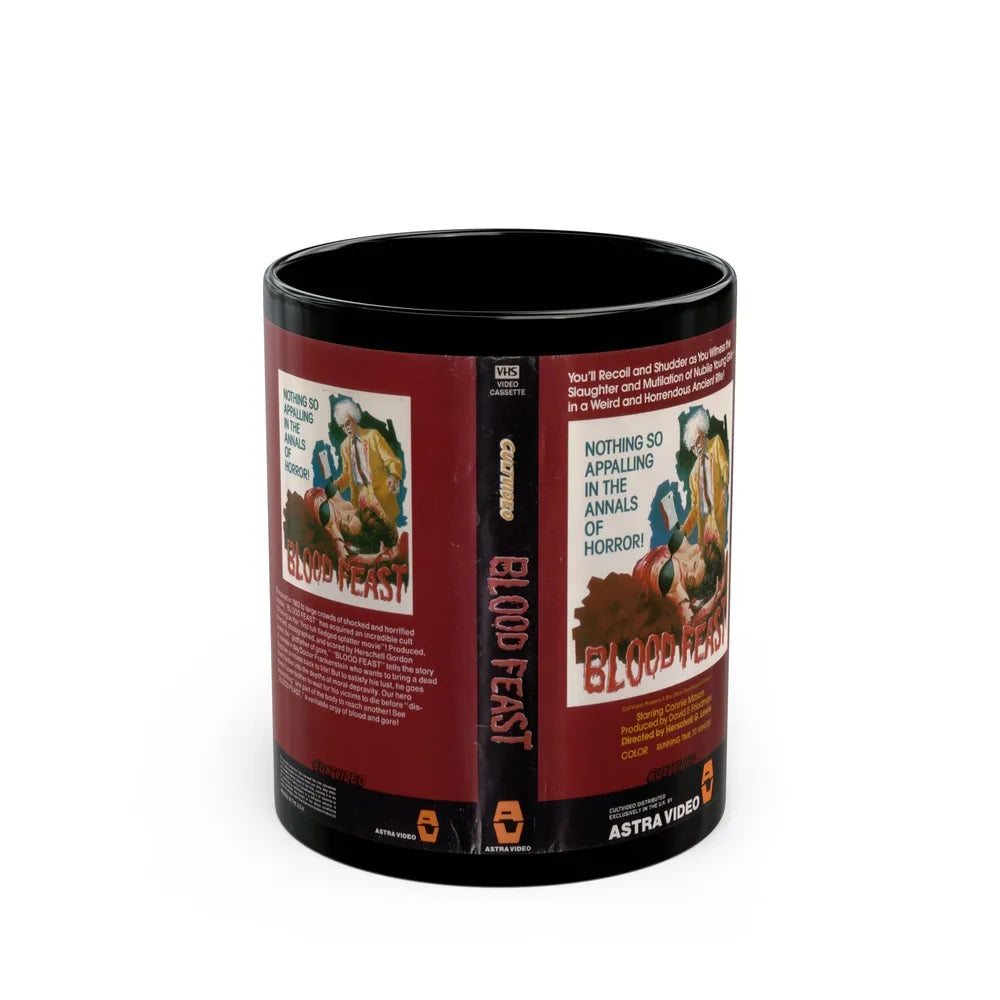 BLOOD FEAST (VHS COVER) - Black Coffee Mug-11oz-Go Mug Yourself