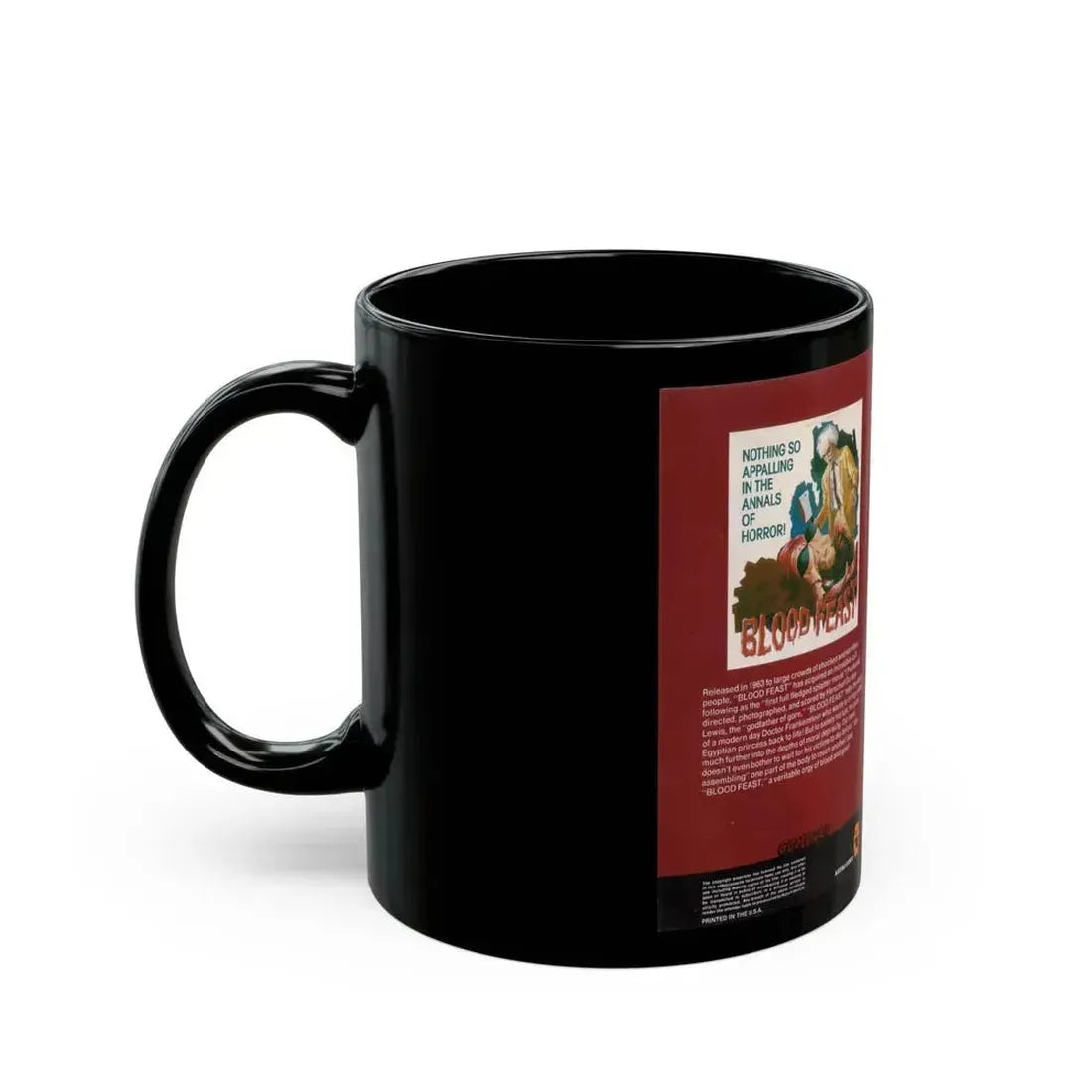 BLOOD FEAST (VHS COVER) - Black Coffee Mug - Go Mug Yourself