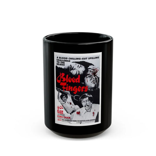 BLOOD FINGERS 1972 Movie Poster - Black Coffee Mug-15oz-Go Mug Yourself