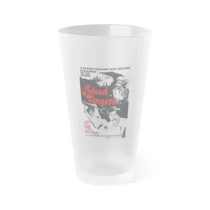 BLOOD FINGERS 1972 Movie Poster - Frosted Pint Glass 16oz 16oz Frosted - Go Mug Yourself