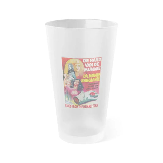 BLOOD FROM THE MUMMY'S TOMB (BELGIAN) 1971 Movie Poster - Frosted Pint Glass 16oz 16oz Frosted - Go Mug Yourself