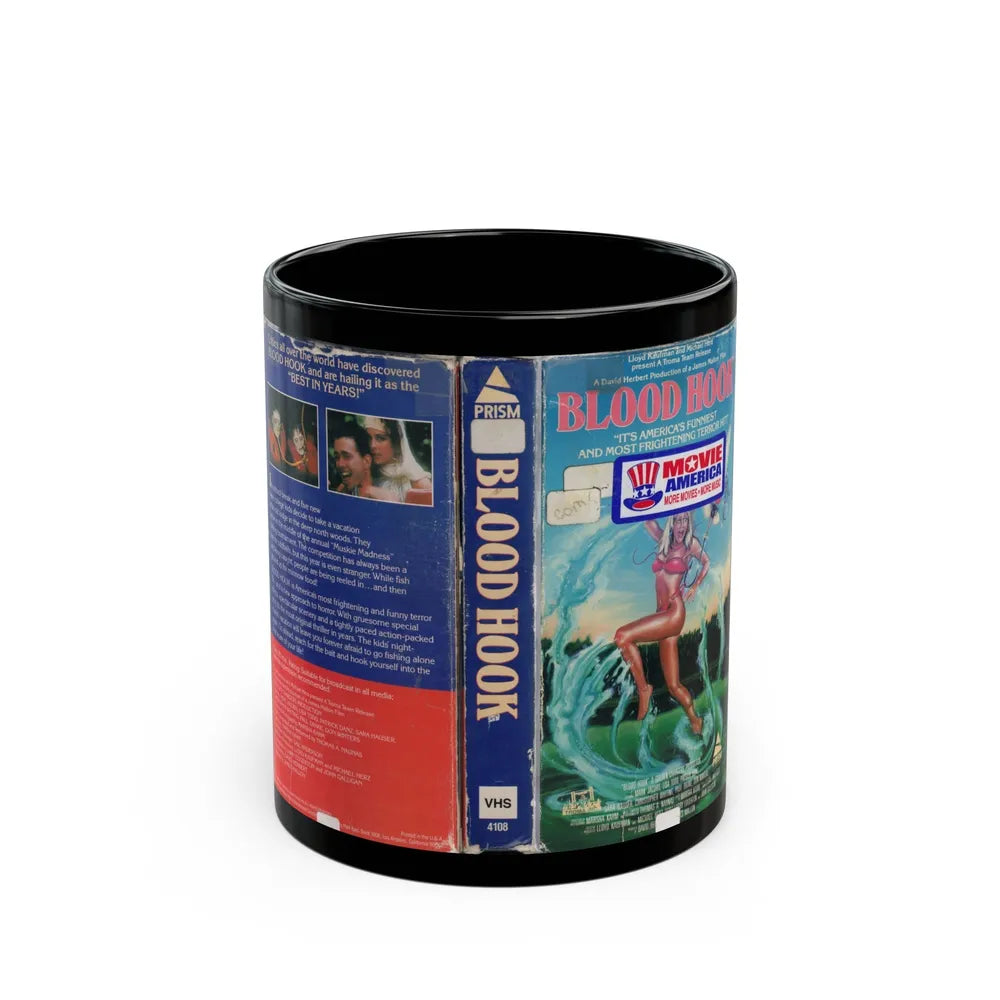 BLOOD HOOK (VHS COVER) - Black Coffee Mug-11oz-Go Mug Yourself