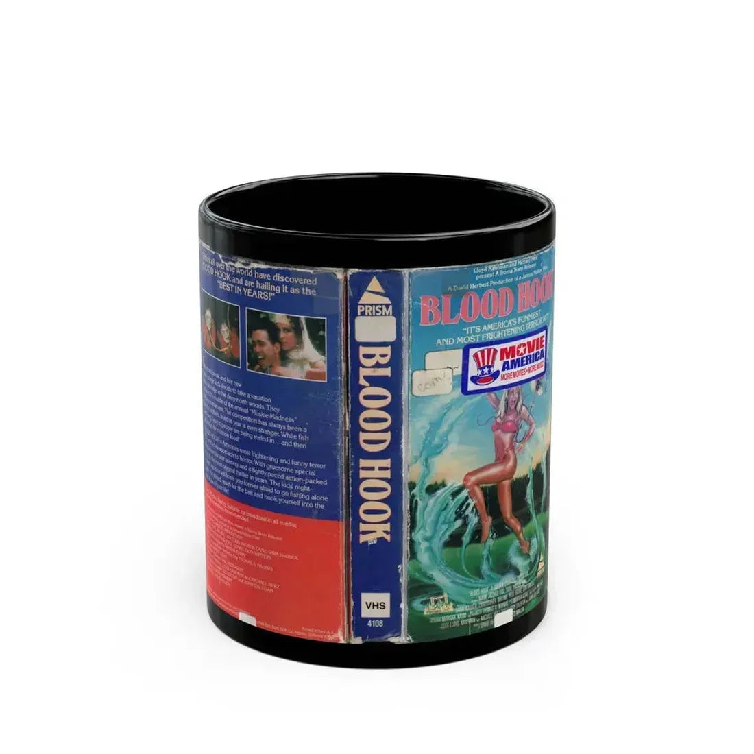 BLOOD HOOK (VHS COVER) - Black Coffee Mug 11oz - Go Mug Yourself