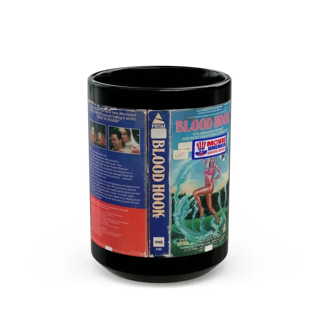 BLOOD HOOK (VHS COVER) - Black Coffee Mug 15oz - Go Mug Yourself