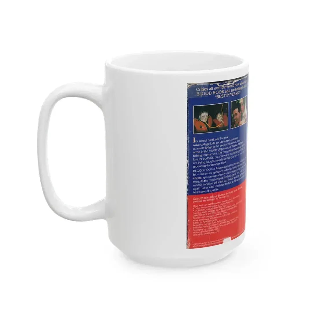 BLOOD HOOK (VHS COVER) - White Coffee Mug - Go Mug Yourself