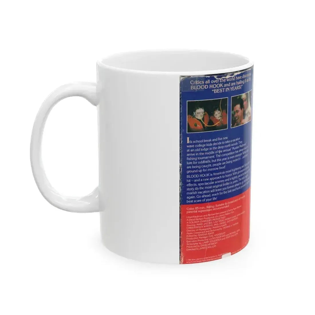BLOOD HOOK (VHS COVER) - White Coffee Mug - Go Mug Yourself