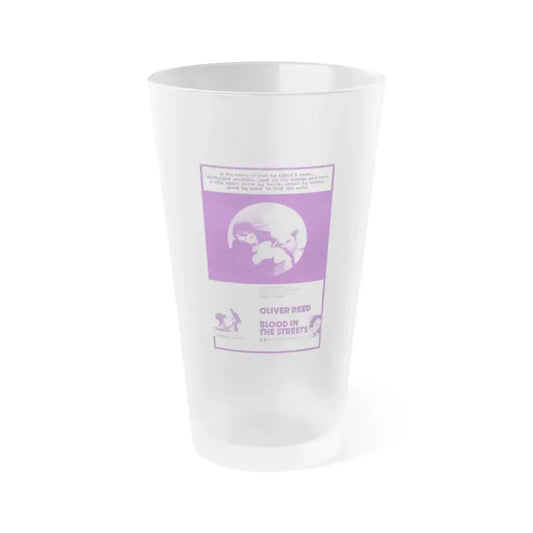 BLOOD IN THE STREETS 1973 Movie Poster - Frosted Pint Glass 16oz 16oz Frosted - Go Mug Yourself