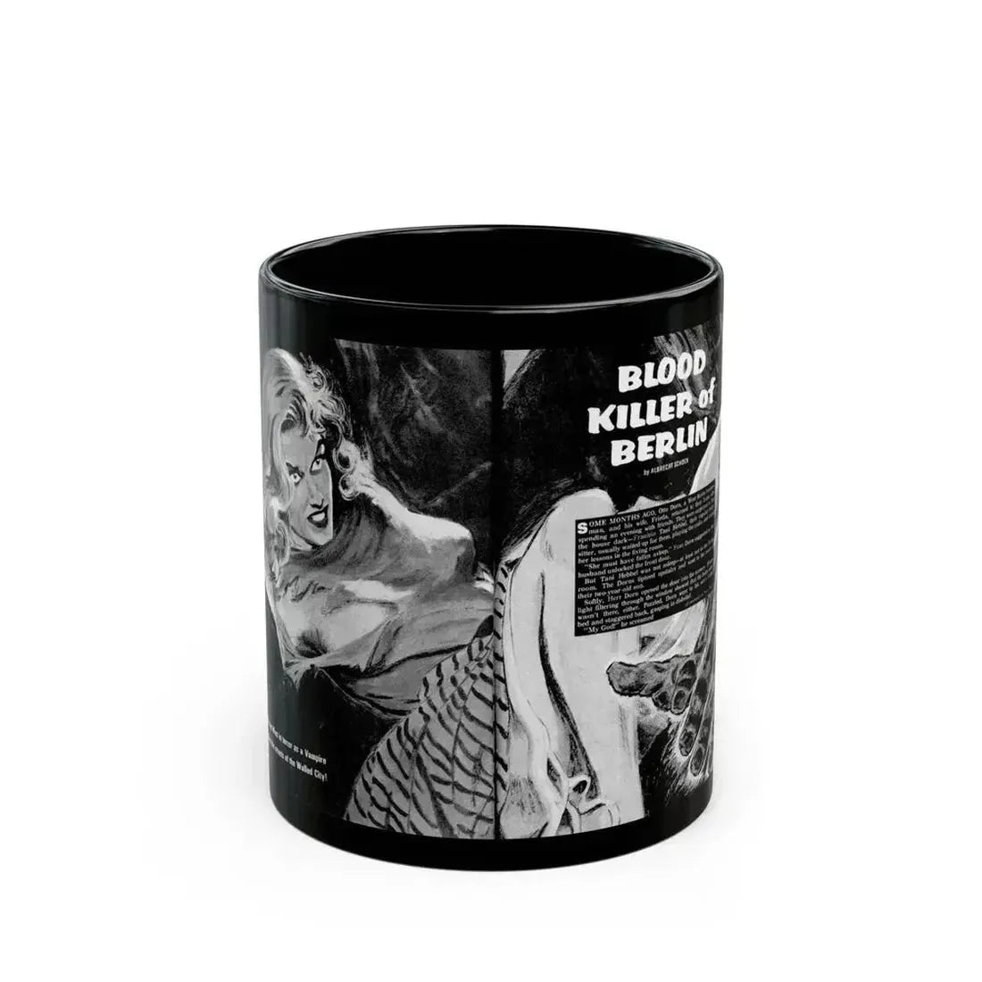 Blood Killer of Berlin, Man's Life, August 1970_1 - Black Coffee Mug 11oz - Go Mug Yourself