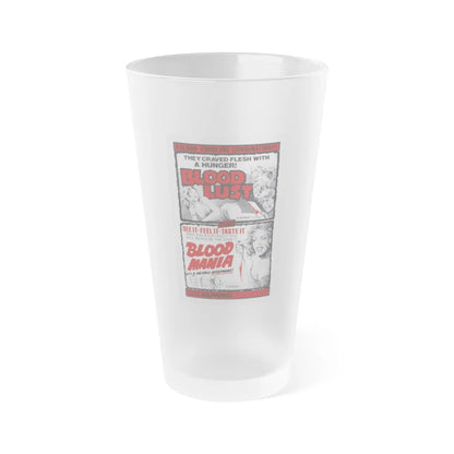 BLOOD LUST & BLOOD MANIA 1970 Movie Poster - Frosted Pint Glass 16oz-16oz-Frosted-Go Mug Yourself