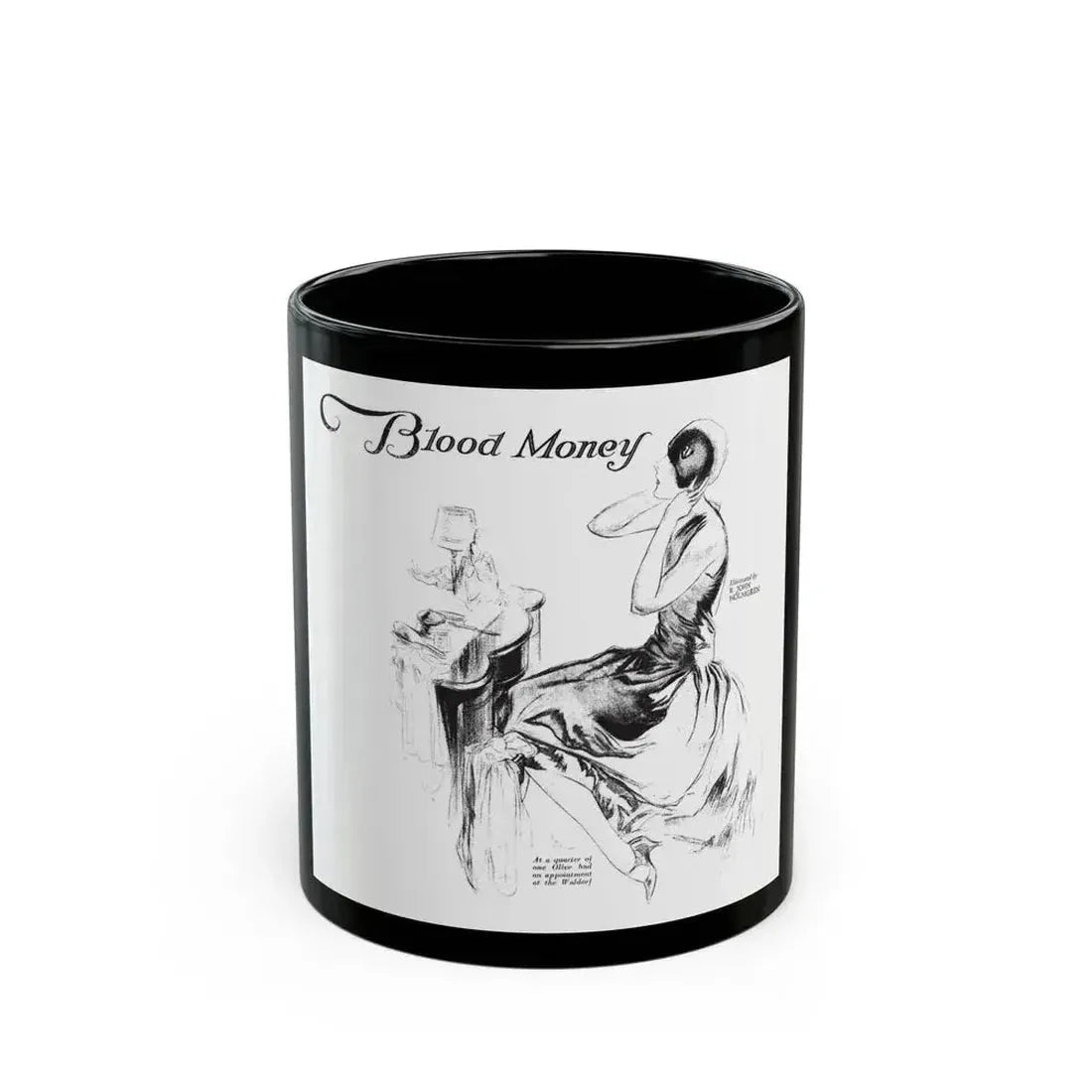 Blood Money (1), Collier's, March 10, 1928 - Black Coffee Mug 11oz - Go Mug Yourself