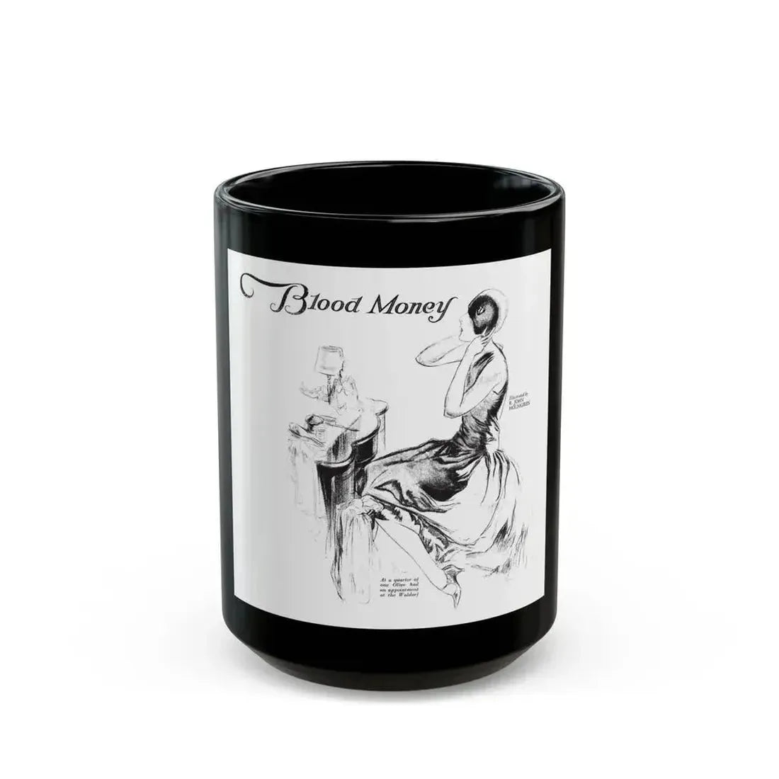 Blood Money (1), Collier's, March 10, 1928 - Black Coffee Mug 15oz - Go Mug Yourself