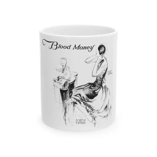 Blood Money (1), Collier's, March 10, 1928 - White Coffee Mug 11oz - Go Mug Yourself