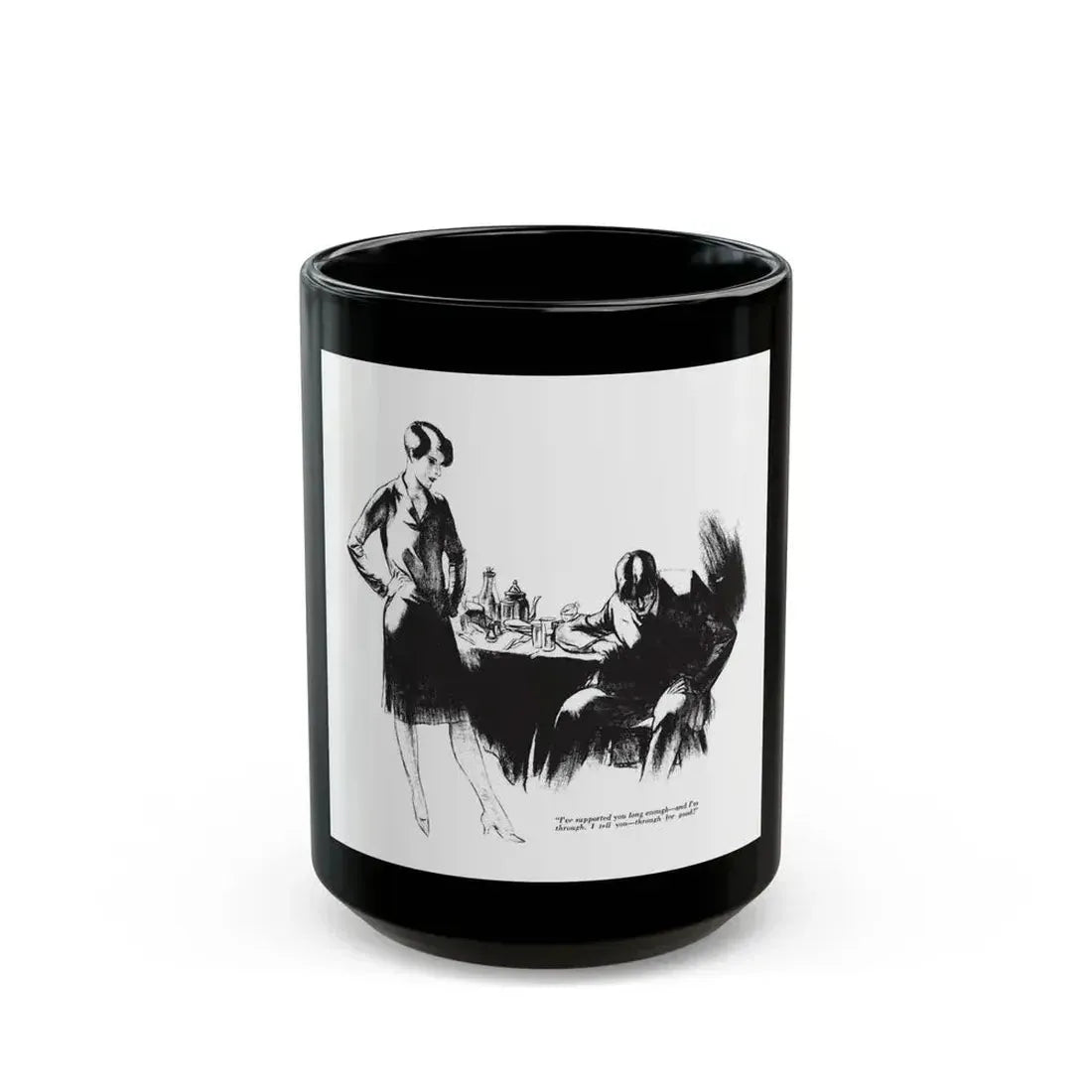 Blood Money (2), Collier's, March 10, 1928 - Black Coffee Mug 15oz - Go Mug Yourself